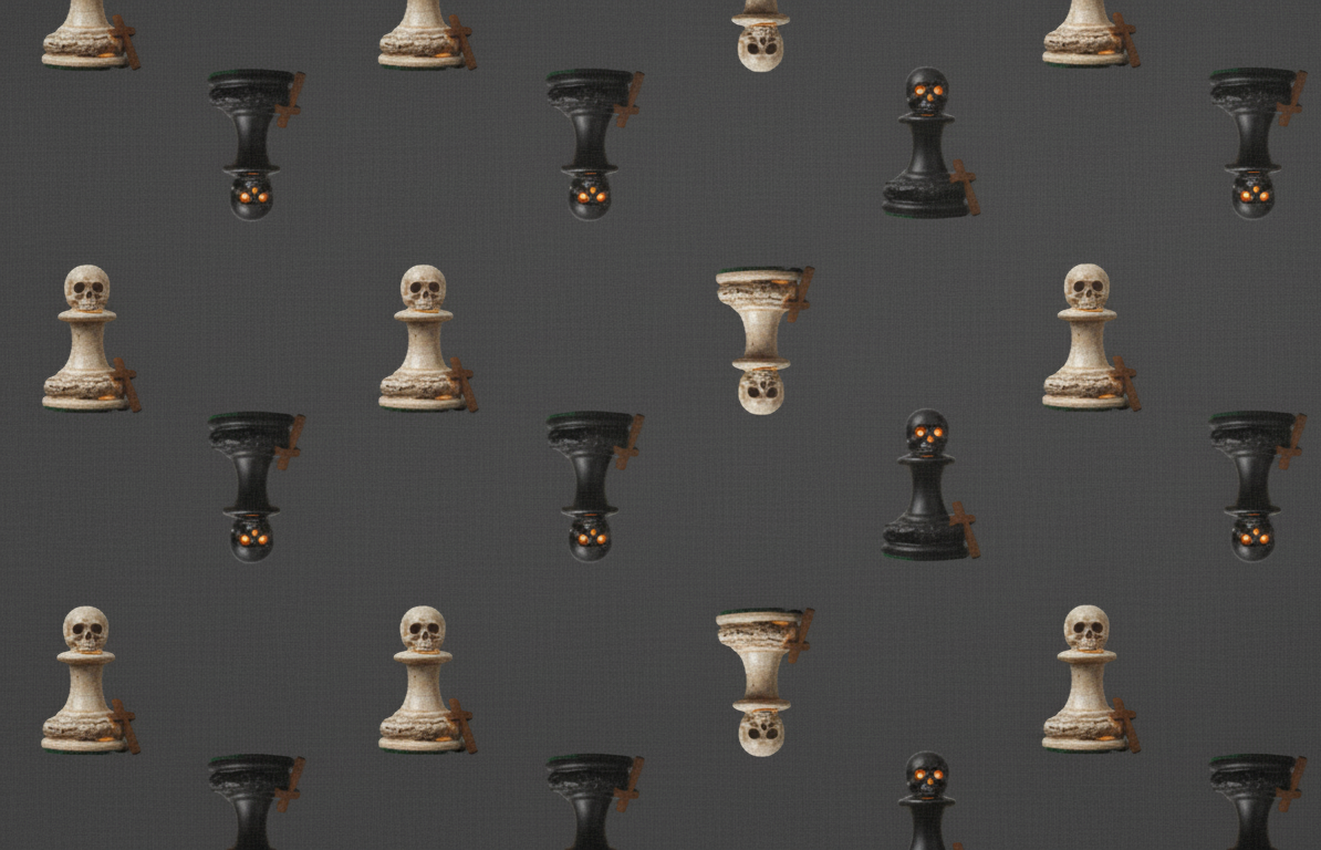Halloween Skull Pawn Pajama Pants: Spooky Chess Sleepwear Gift