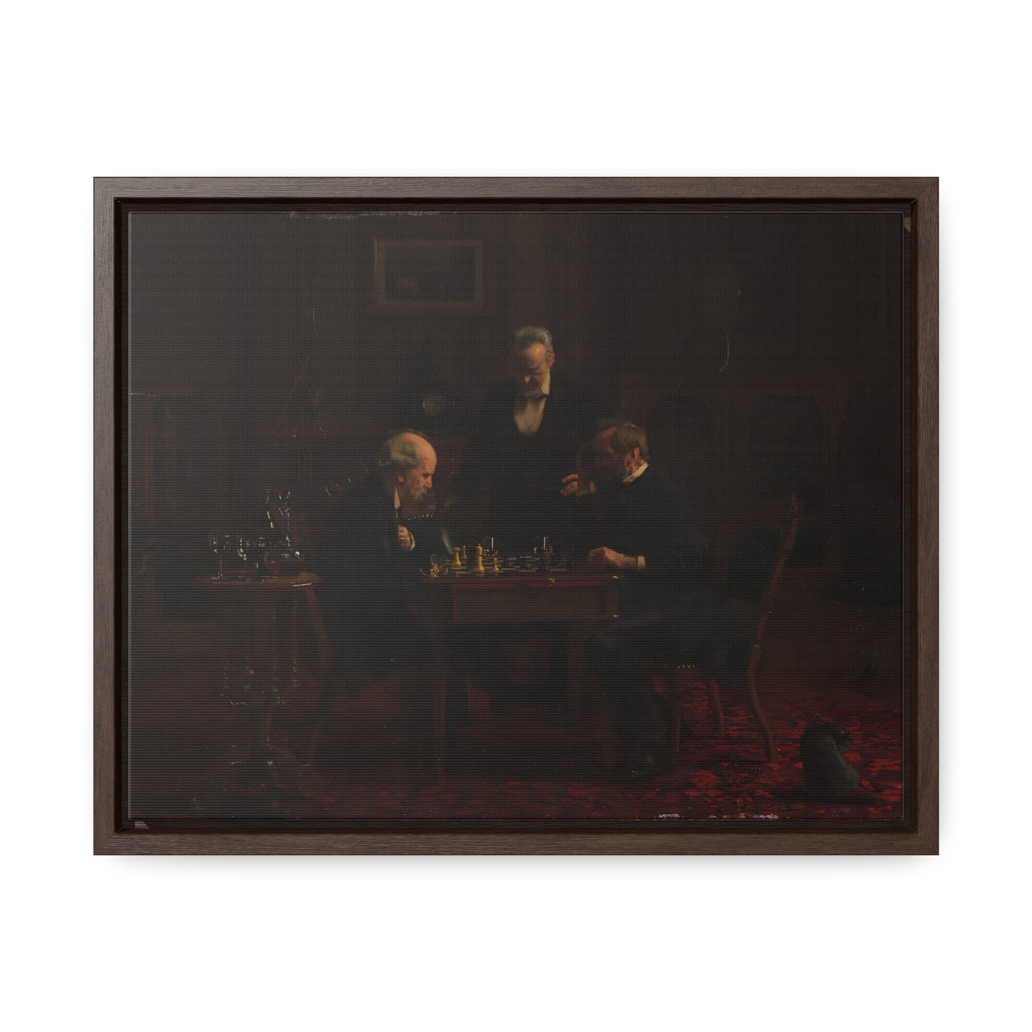 "The Chess Players" by Eakins – Premium Framed Canvas Print ♟️🖼️