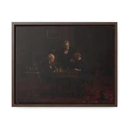 "The Chess Players" by Eakins – Premium Framed Canvas Print ♟️🖼️