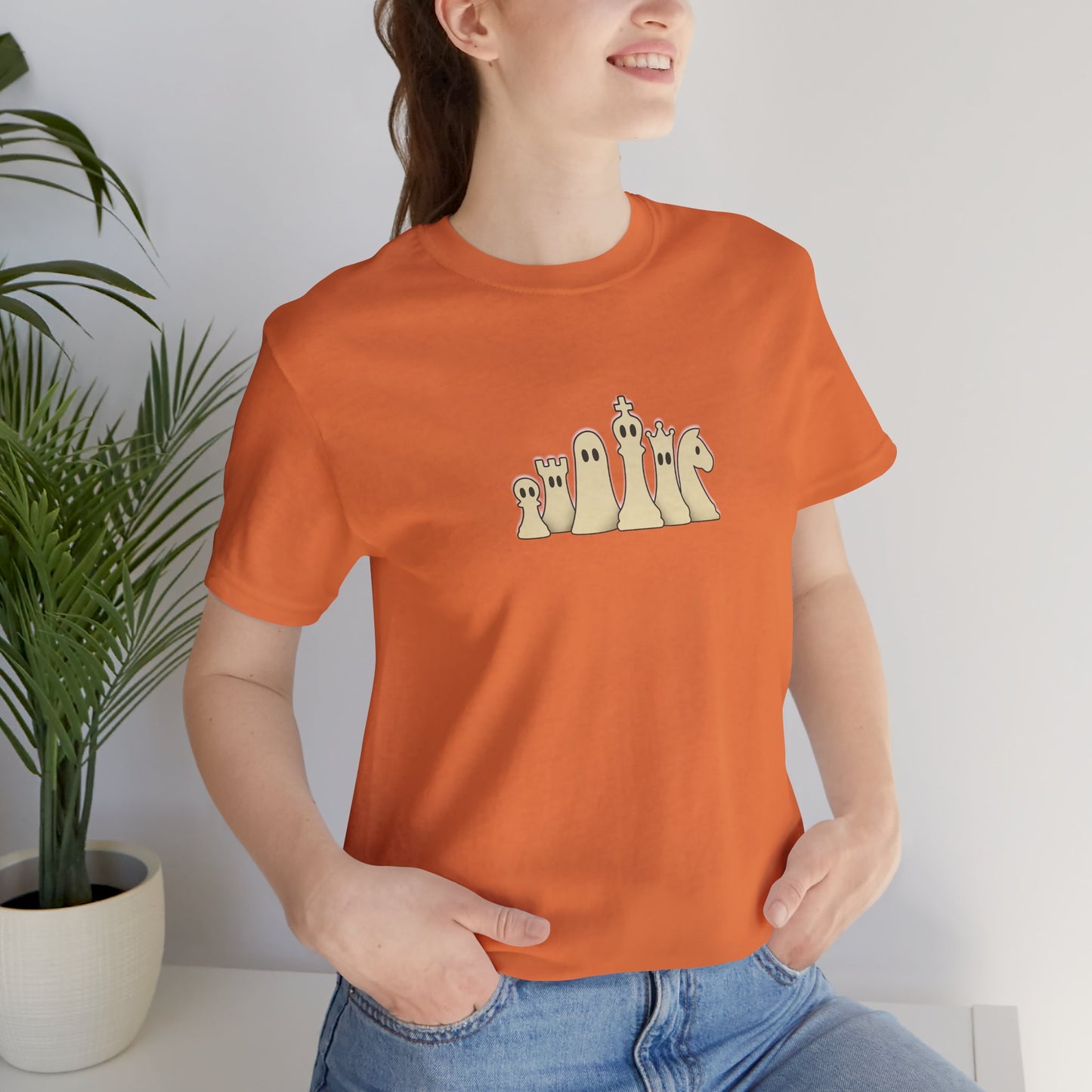 Minimalist Ghost Chess Piece Unisex Tee