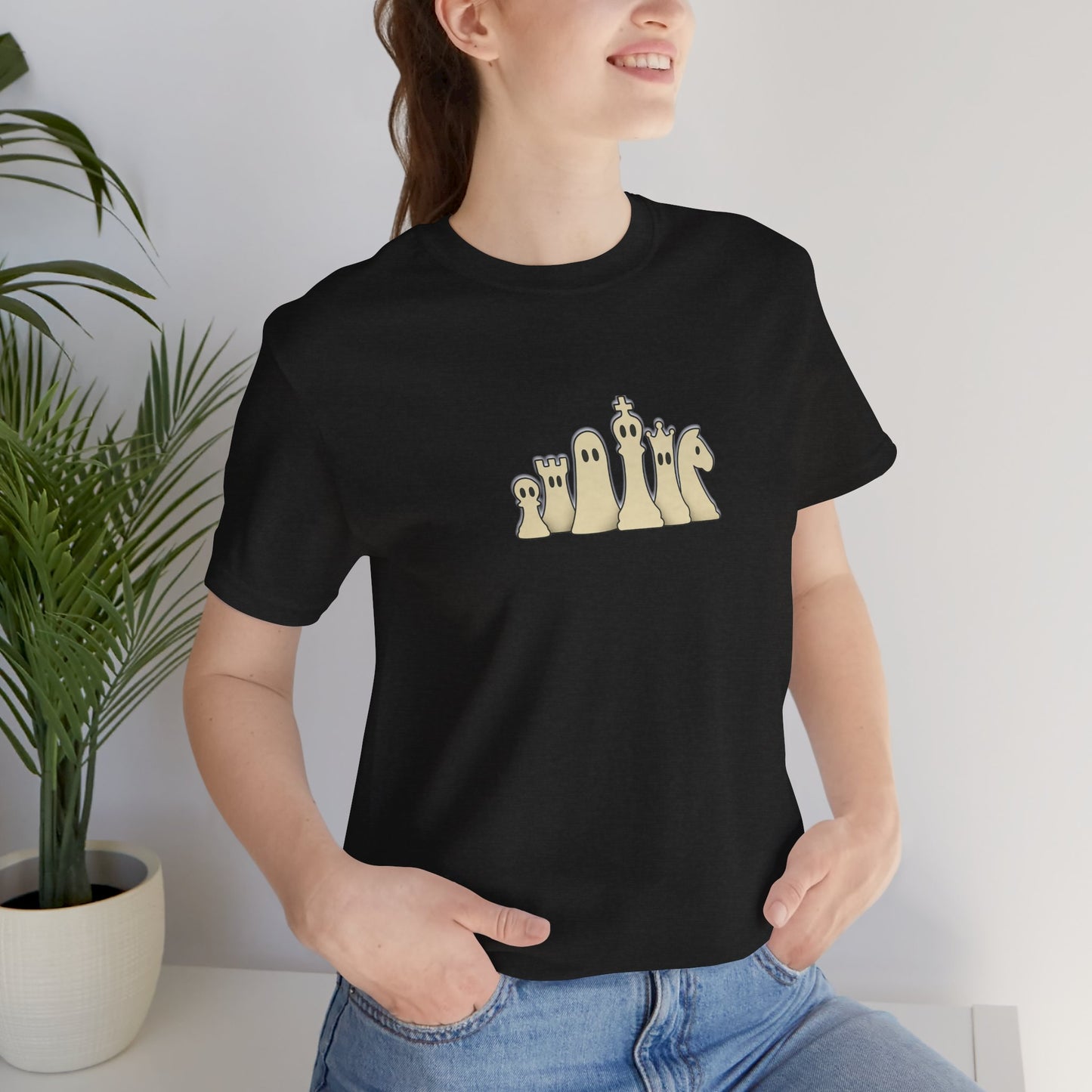 Minimalist Ghost Chess Piece Unisex Tee