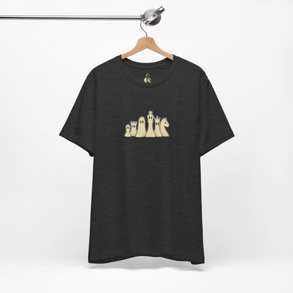 Minimalist Ghost Chess Piece Unisex Tee