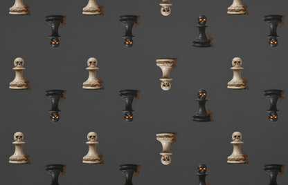 Halloween Skull Pawn Pajama Pants: Spooky Chess Sleepwear Gift